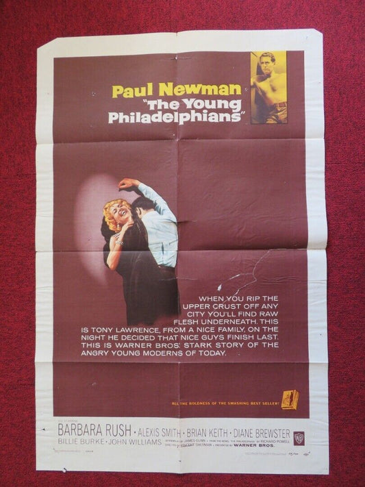 THE YOUNG PHILADELPHIANS FOLDED US ONE SHEET POSTER PAUL NEWMAN 1959