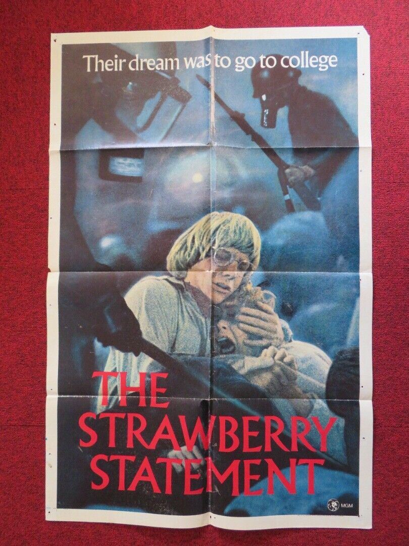 THE STRAWBERRY STATEMENT FOLDED US ONE SHEET POSTER BRUCE DAVISON 1970