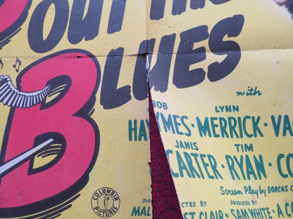 SWING OUT THE BLUES FOLDED US ONE SHEET POSTER BOB HAYMES LYNN MERRICK 1943