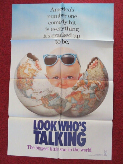 LOOK WHO'S TALKING  FOLDED US ONE SHEET POSTER JOHN TRAVOLTA  1989