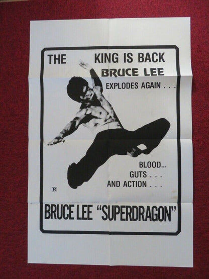 SUPERDRAGON / Dragon: The Bruce Lee Story FOLDED US ONE SHEET POSTER B LEE 1993