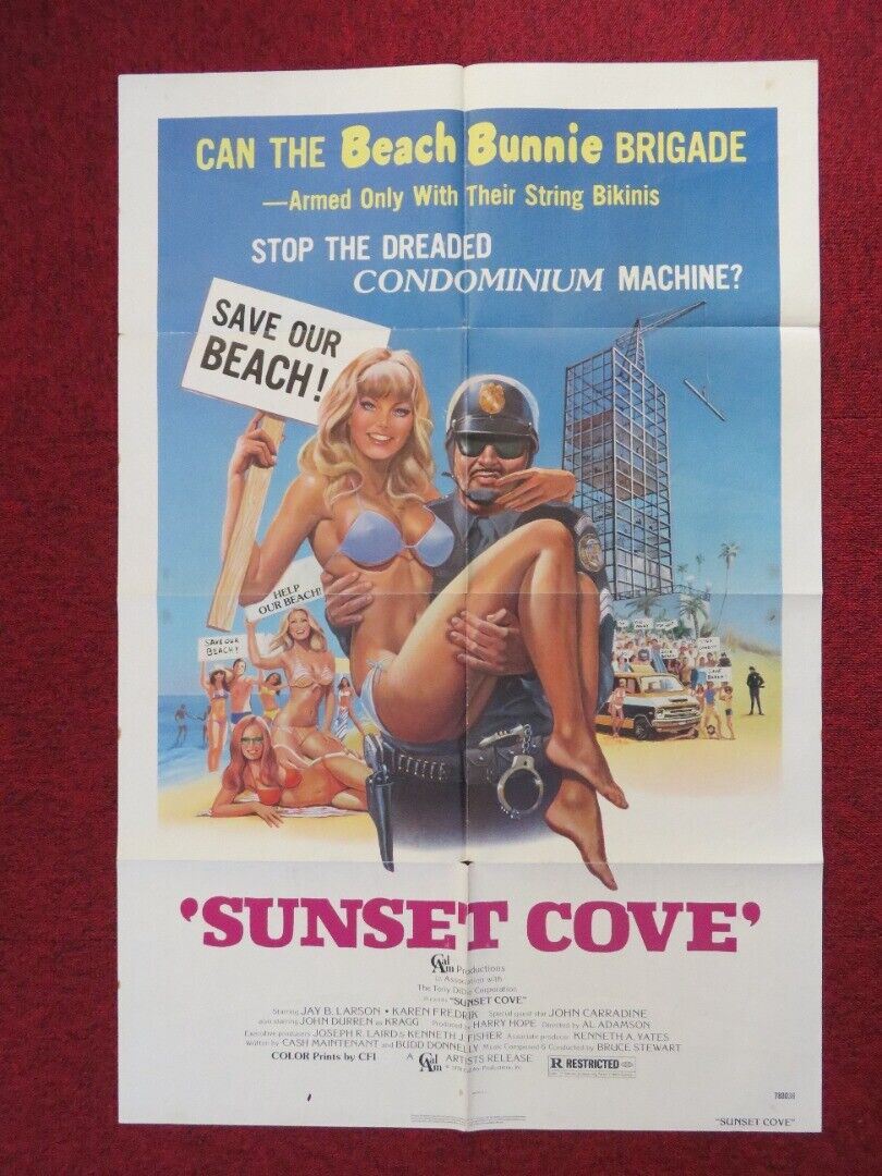 SUNSET COVE FOLDED US ONE SHEET POSTER  JAY B.LARSON KAREN FREDRIK 1978