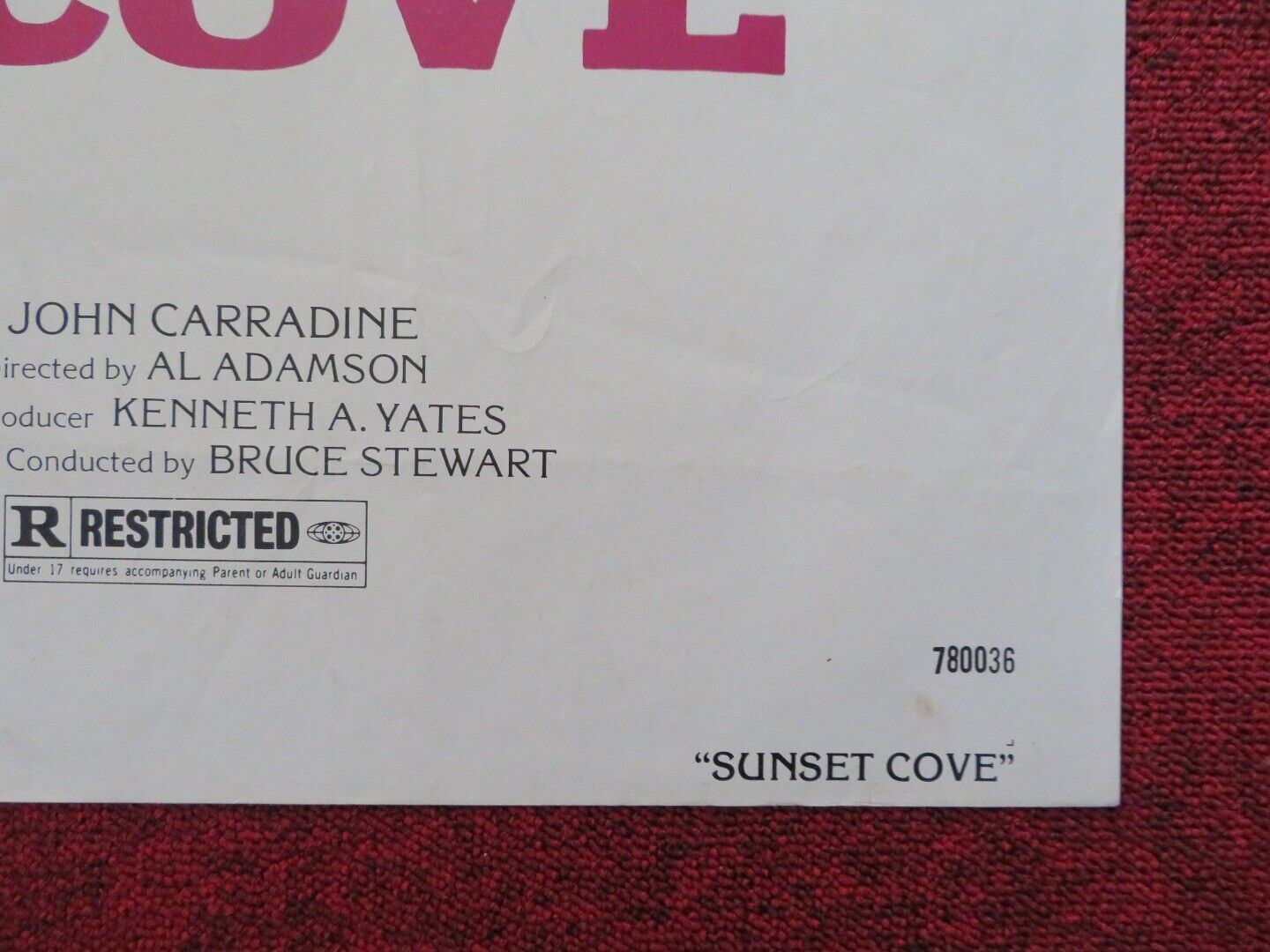 SUNSET COVE FOLDED US ONE SHEET POSTER  JAY B.LARSON KAREN FREDRIK 1978