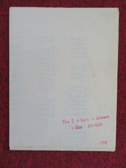 THE SUN SETS AT DAWN FOLDED US ONE SHEET POSTER  SALLY PARR PHILIP SHAWN 1950