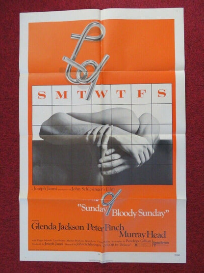 SUNDAY BLOODY SUNDAY  FOLDED US ONE SHEET POSTER GLENDA JACKSON 1971