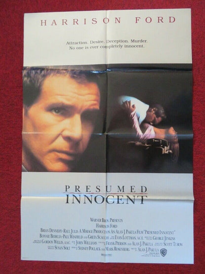 PRESUMED INNOCENT  FOLDED US ONE SHEET POSTER HARRISON FORD 1990