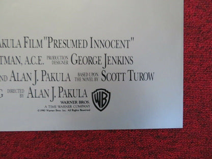 PRESUMED INNOCENT  FOLDED US ONE SHEET POSTER HARRISON FORD 1990