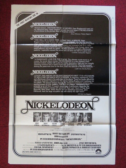 NICKELODEON FOLDED US ONE SHEET POSTER BRIAN KEITH BURT REYNOLDS 1976