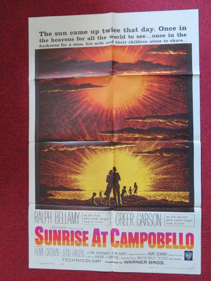 SUNRISE AT CAMPOBELLO FOLDED US ONE SHEET POSTER LUDMILA SAVELYEVA 1960