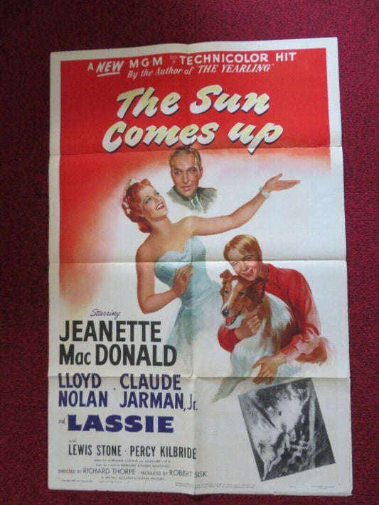 THE SUN COMES UP  FOLDED US ONE SHEET POSTER JEANETTE MACDONALD 1948