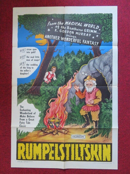 RUMPLESTILTSKIN FOLDED US ONE SHEET POSTER GRIMM FAIRYY TALE 1965