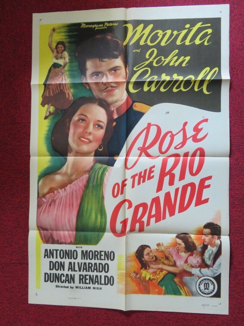 ROSE OF THE RIO GRANDE  FOLDED US ONE SHEET POSTER JOHN CARROLL 1948