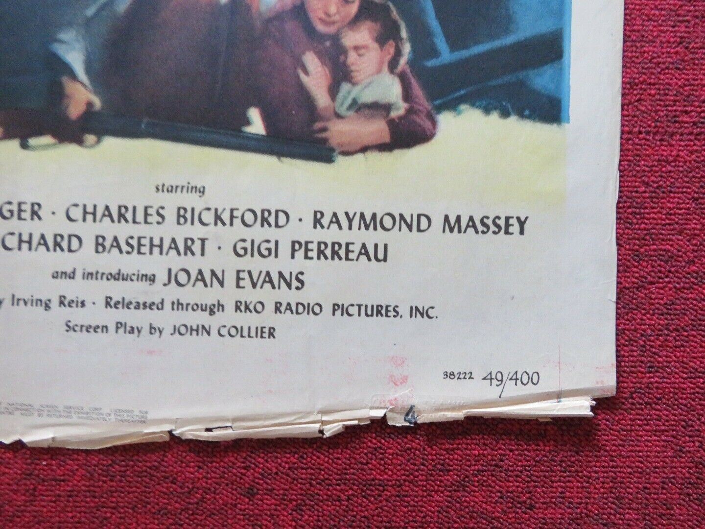 ROSEANNA MCCOY   FOLDED US ONE SHEET POSTER FARLEY GRANGER 1949