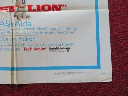 PAPER LION  FOLDED US ONE SHEET POSTER ALAN ALDA LAUREN HUTTON 1968