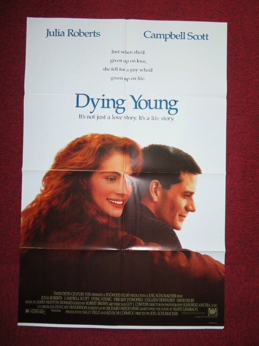 DYING YOUNG  FOLDED US ONE SHEET POSTER JULIA ROBERTS CAMPBELL SCOTT 1991