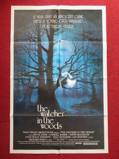 THE WATCHER IN THE WOODS FOLDED US ONE SHEET POSTER DISNEY BETTE DAVIS 1981