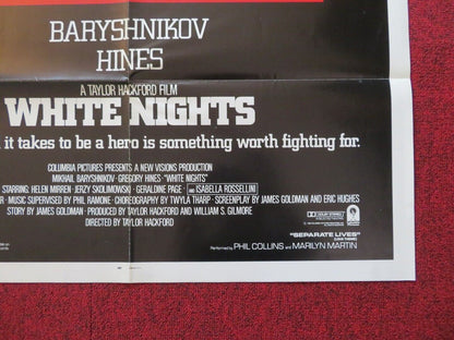 WHITE NIGHTS  FOLDED US ONE SHEET POSTER BARYSHNIKOV HINES 1985