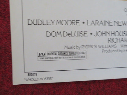 WHOLLY MOSES!  FOLDED US ONE SHEET POSTER DUDLEY MOORE RICHARD PRYOR 1980