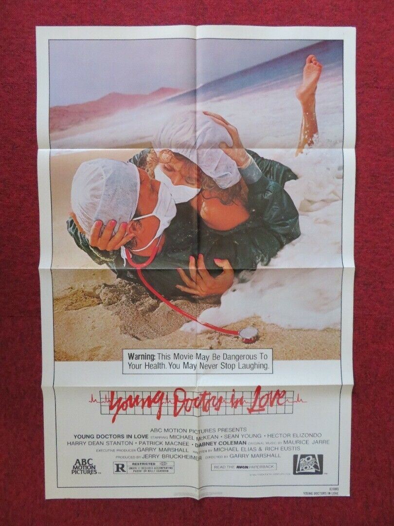 YOUNG DOCTORS IN LOVE  FOLDED US ONE SHEET POSTER MICHAEL MCKEAN SEAN YOUNG 1982