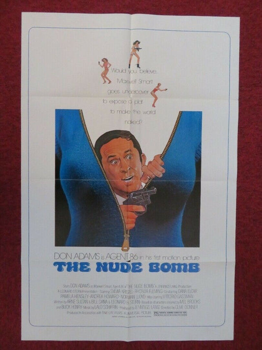 THE NUDE BOMB FOLDED US ONE SHEET POSTER  DON ADAMS  SYLVIA KRISTEL 1980