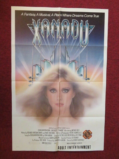 XANADU FOLDED US ONE SHEET POSTER OLIVIA NEWTON-JOHN  GENE KELLY 1980