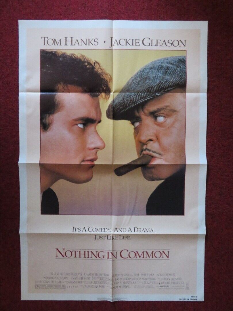 NOTHING IN COMMON  FOLDED US ONE SHEET POSTER TOM HANKS JACKIE GLEASON 1986