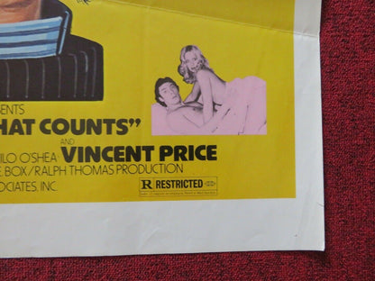 IT'S NOT THE SIZE THAT COUNTS FOLDED US ONE SHEET POSTER "LEIGH LAWSON  1974