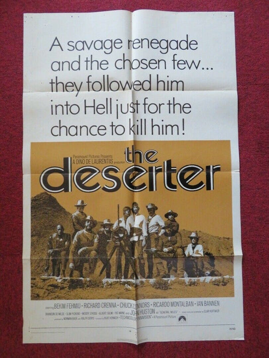 THE DESERTER / THE DEVIL'S BACKBONE FOLDED US ONE SHEET POSTER  1971