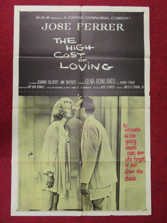 HIGH COST OF LOVING FOLDED US ONE SHEET POSTER JOSE FERRER 1958