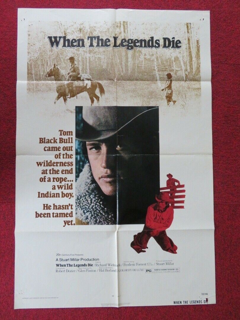 WHEN THE LEGENDS DIE  FOLDED US ONE SHEET POSTER RICHARD WIDMARK 1972