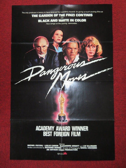 DANGEROUS MOVES FOLDED US ONE SHEET POSTER  MICHEL PICCOLI 1984