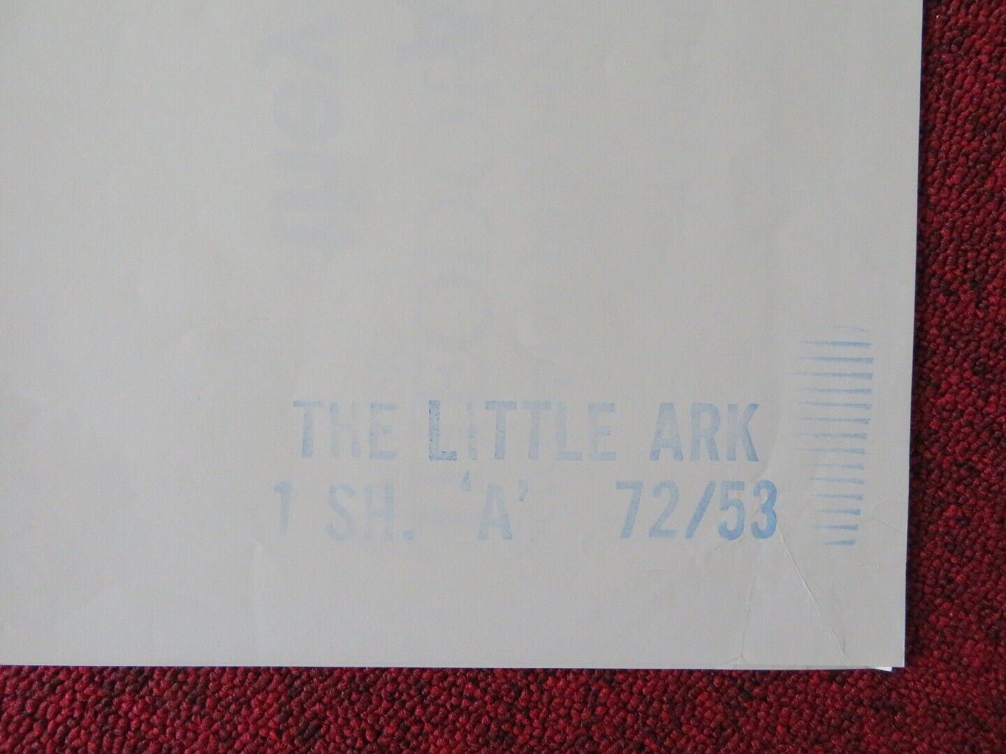 THE LITTLE ARK  FOLDED US ONE SHEET POSTER THEODORE BIKEL 1972