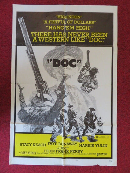 DOC STYLE B FOLDED US ONE SHEET POSTER HARRIS YULIN STACY KEACH 1971