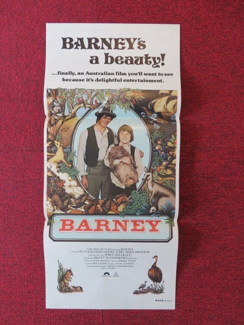 BARNEY FOLDED AUSTRALIAN DAYBILL POSTER SEAN KRAMER SPIKE MILLIGAN 1976