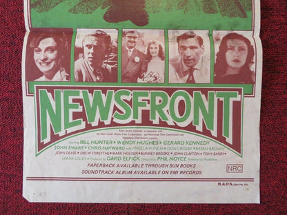 NEWSFRONT FOLDED AUSTRALIAN DAYBILL POSTER Bill Hunter Wendy Hughes 1978