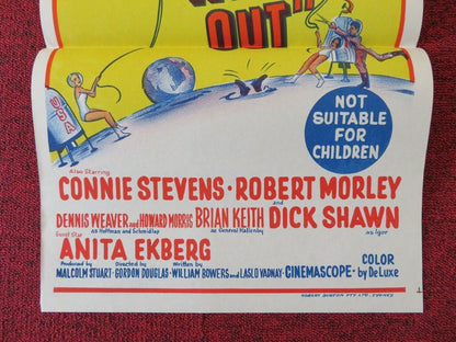 WAY WAY OUT FOLDED AUSTRALIAN DAYBILL POSTER  Jerry Lewis  Connie Stevens 1966