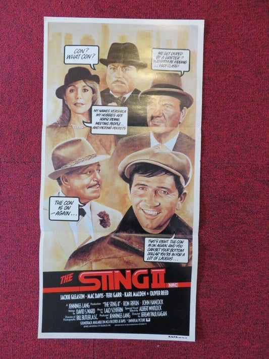 THE STING II FOLDED AUSTRALIAN DAYBILL POSTER Jackie Gleason Mac Davis 1983