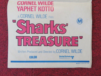 SHARKS TREASURE  FOLDED AUSTRALIAN DAYBILL POSTER Cornel Wilde  Yaphet Kotto '75