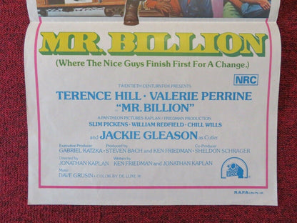 MR BILLION FOLDED AUSTRALIAN DAYBILL POSTER Terence Hill  Jackie Gleason 1977