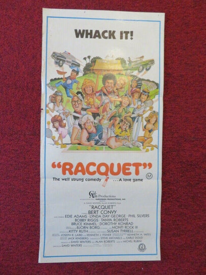 RACQUET FOLDED AUSTRALIAN DAYBILL POSTER Bert Convy Lynda Day George 1979