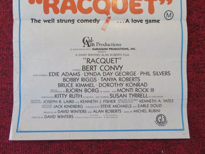 RACQUET FOLDED AUSTRALIAN DAYBILL POSTER Bert Convy Lynda Day George 1979