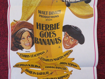 HERBIE GOES BANANAS FOLDED AUSTRALIAN DAYBILL POSTER Cloris Leachman 1980