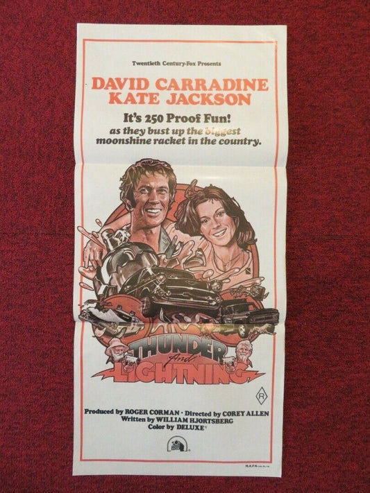 THUNDER AND LIGHTNING FOLDED AUSTRALIAN DAYBILL POSTER Sterling Holloway 1977