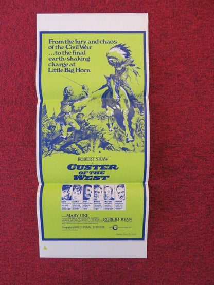 CUSTER OF THE WEST FOLDED AUSTRALIAN DAYBILL POSTER Robert Shaw 1967