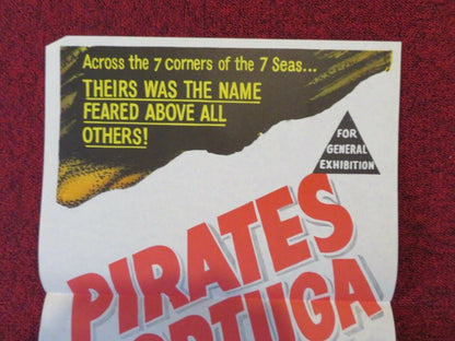 PIRATES OF TORTUGA FOLDED AUSTRALIAN DAYBILL POSTER KEN SCOTT LETÍCIA ROMÁN 1961