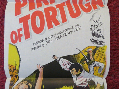 PIRATES OF TORTUGA FOLDED AUSTRALIAN DAYBILL POSTER KEN SCOTT LETÍCIA ROMÁN 1961