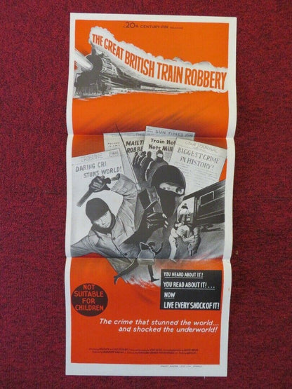 THE GREAT BRITISH TRAIN ROBBERY FOLDED AUSTRALIAN DAYBILL POSTER 1966