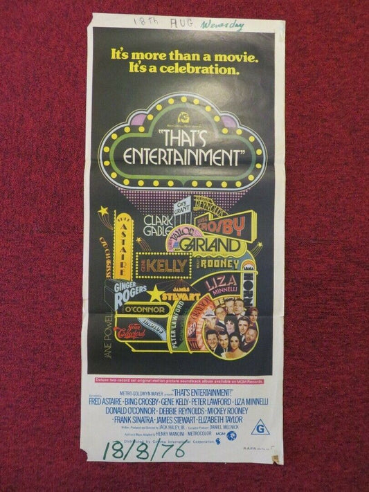 THAT'S ENTERTAINMENT FOLDED AUSTRALIAN DAYBILL POSTER FRED ASTARE BING CROSBY