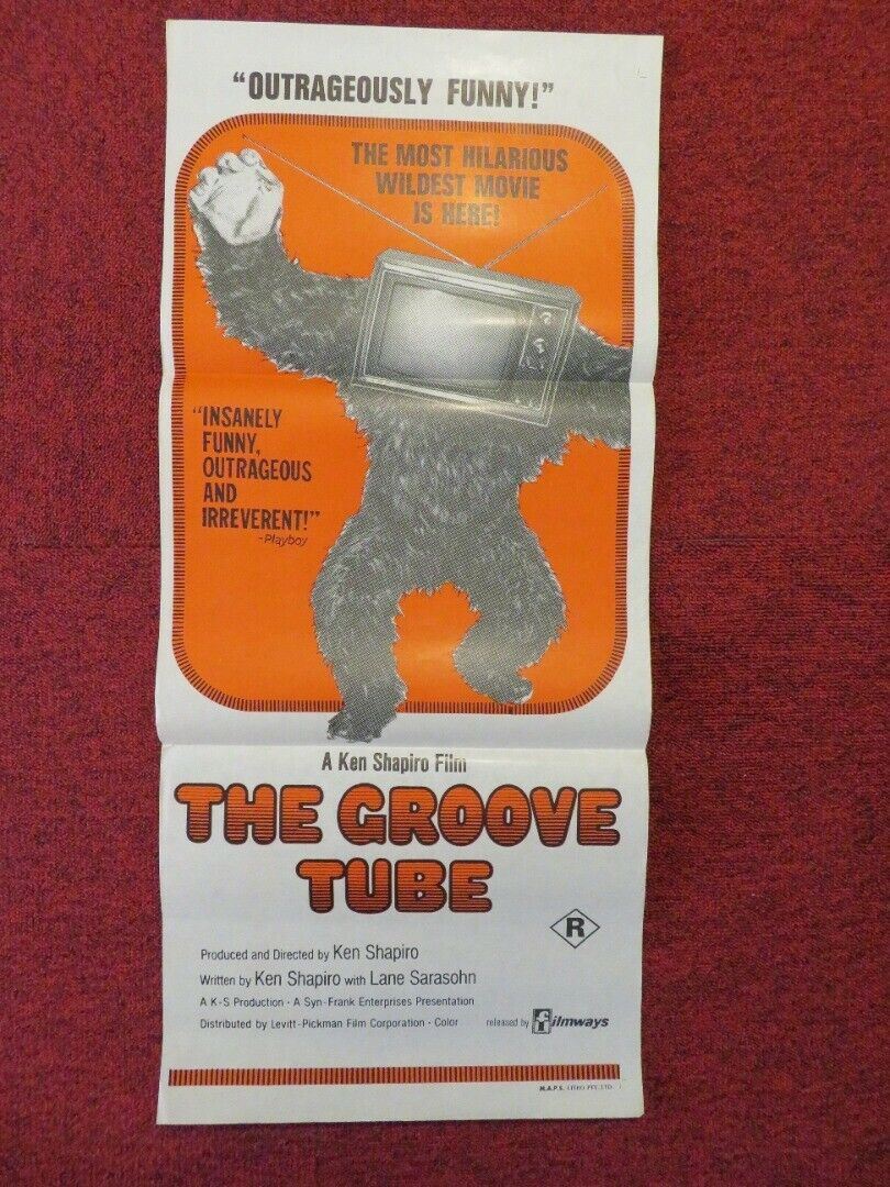 THE GROOVE TUBE FOLDED AUSTRALIAN DAYBILL POSTER KEN SHAPIRO RICHARD BELZER 1974