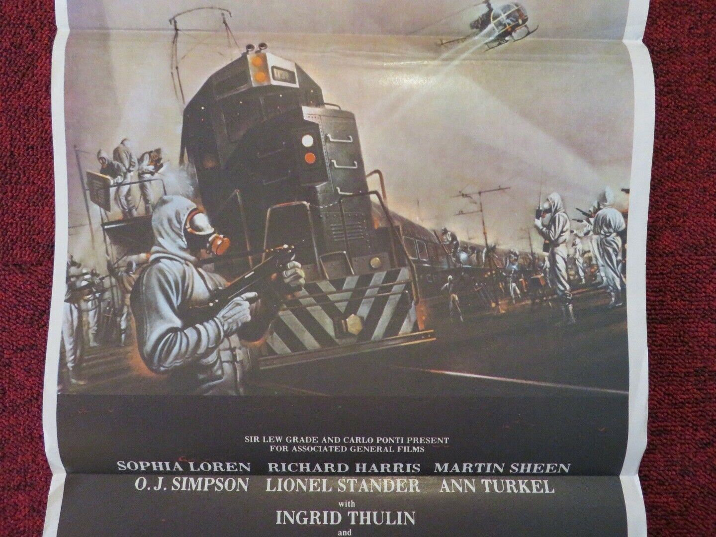 THE CASSANDRA CROSSING FOLDED AUSTRALIAN DAYBILL POSTER SOPHIA LOREN 1976